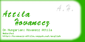 attila hovanecz business card